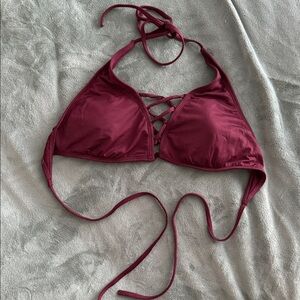 Mossimo Maroon Bikini Top size Large